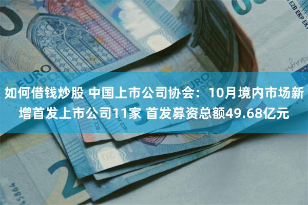 如何借钱炒股 中国上市公司协会：10月境内市场新增首发上市公司11家 首发募资总额49.68亿元